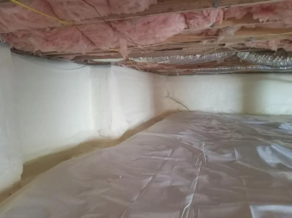 Crawl space encapsulation with closed-cell spray foam for Attic Insulation in Yosemite Lakes